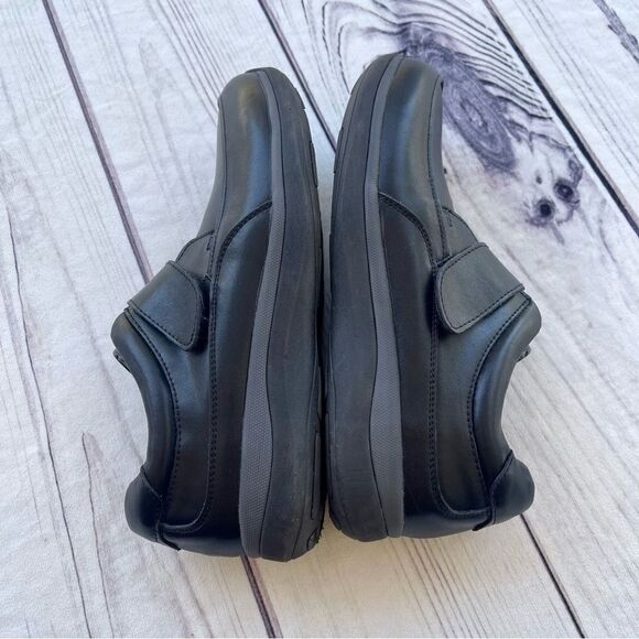 Propet Parker Black Leather Casual Comfort Shoes Mens Size 10 Strap MCA033L - Picture 9 of 9